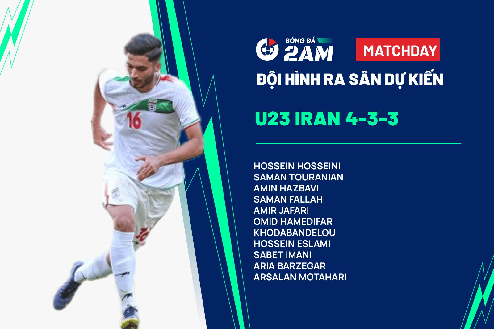 U23 Việt Nam vs U23 Iran chạm trán